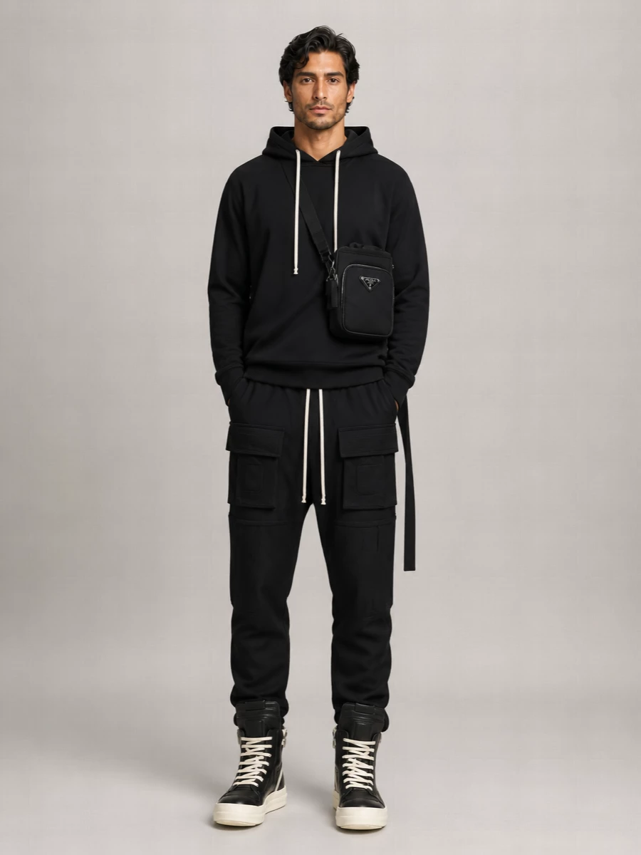 Rick Owens Drkshdw Cotton Cargo Trousers
