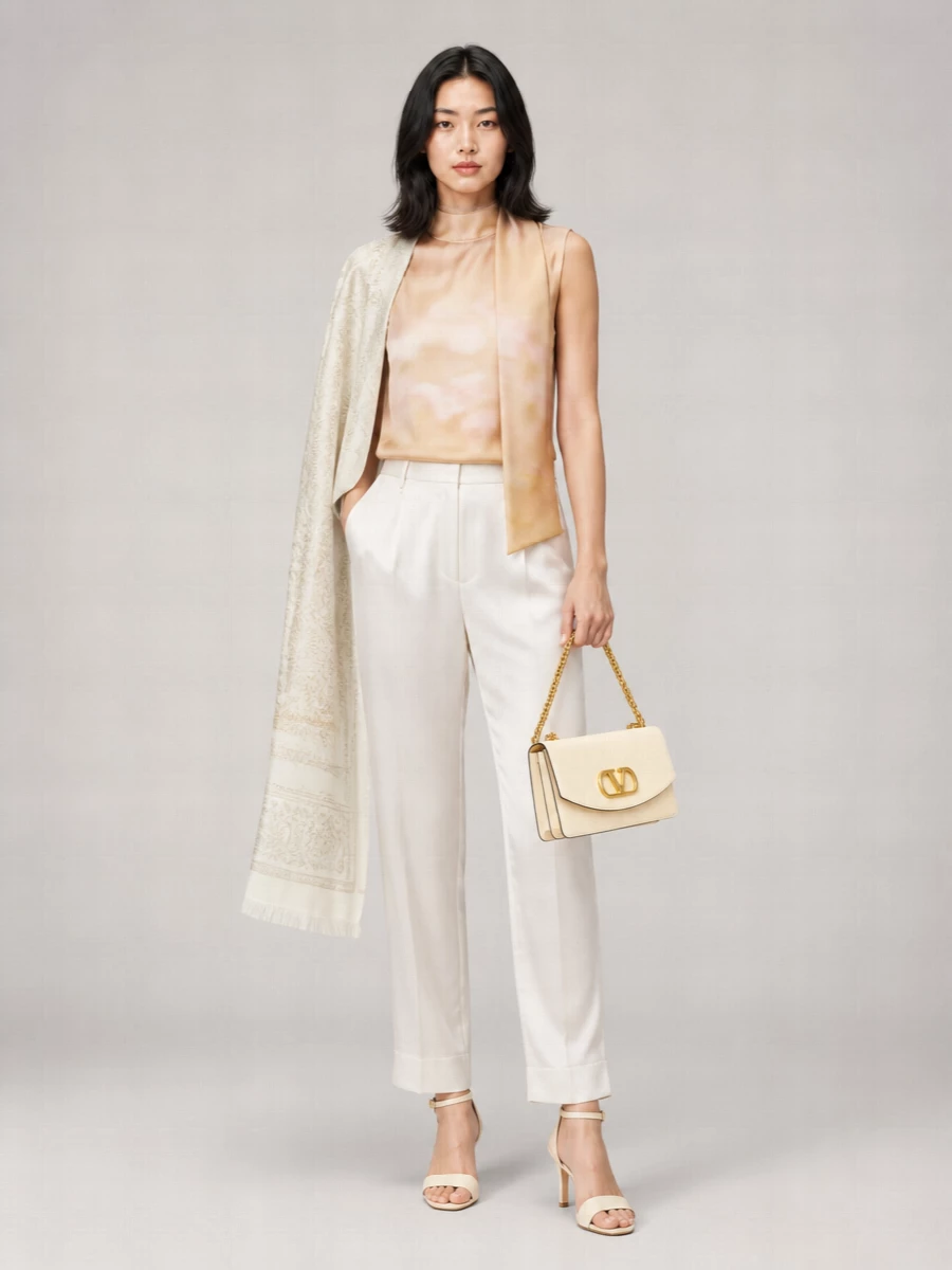 Fabiana Filippi Silk Short-Sleeve Blouse