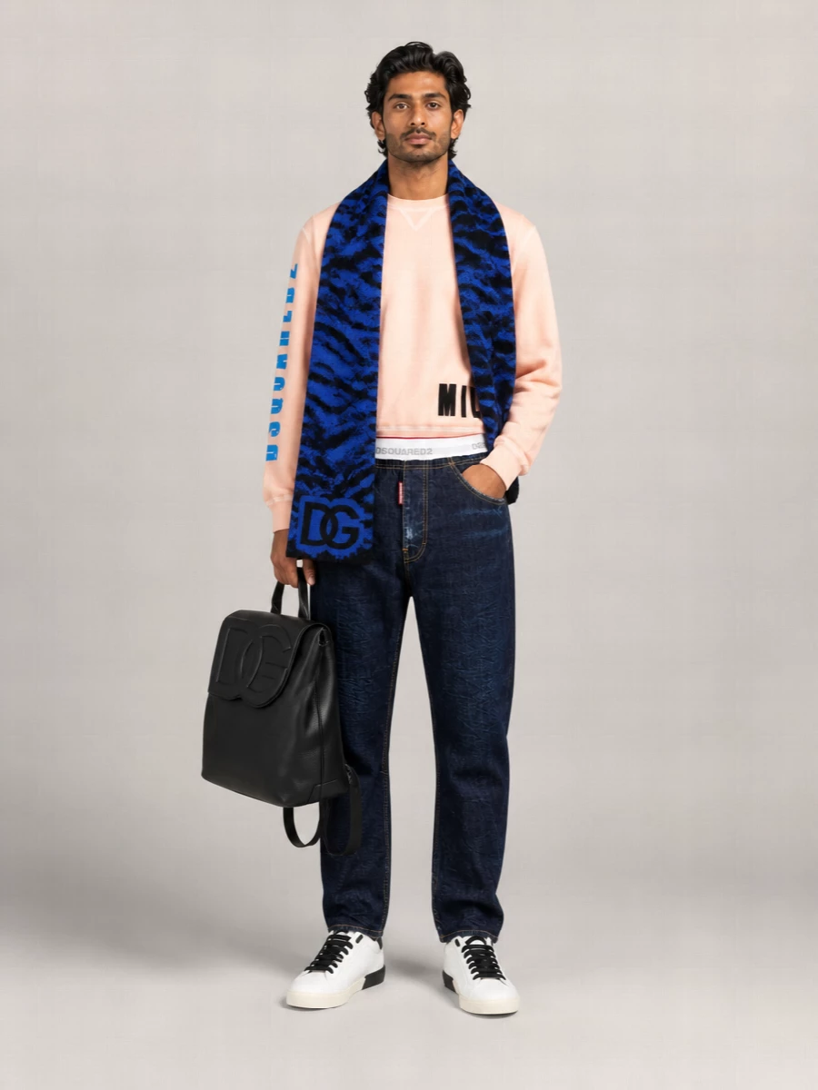 Dolce&Gabbana Virgin Wool Logo Scarf