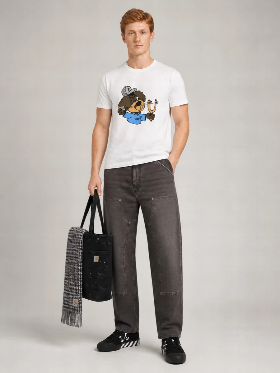 Carhartt Wip Logo Print Relaxed Fit Cotton T-Shirt