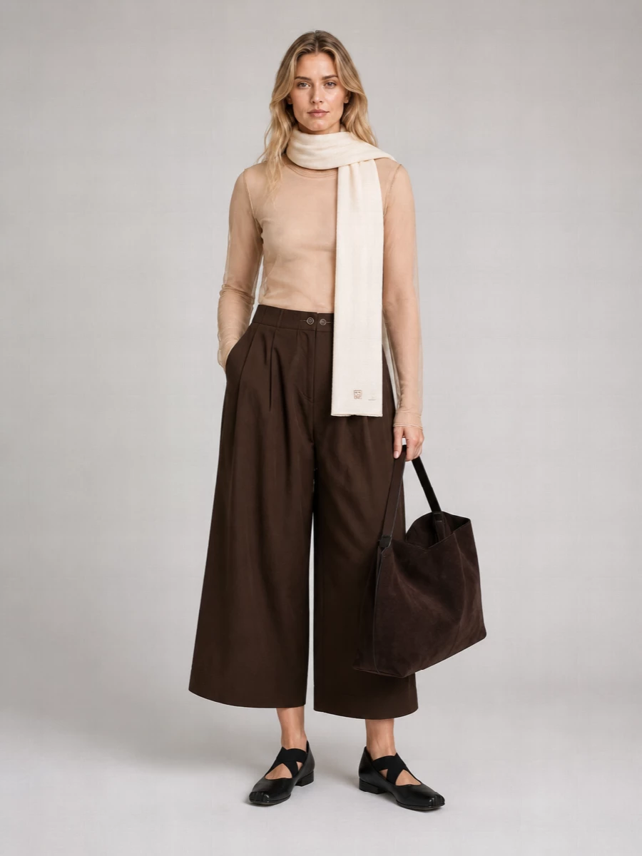 Totême Calf Suede Leather Belted Tote Bag