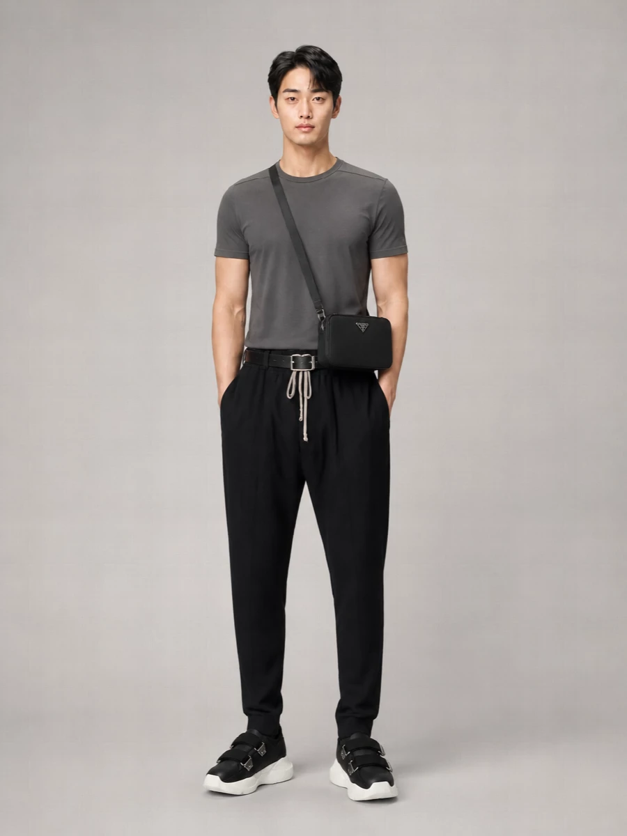 Rick Owens Leather Open-Toe Low-Top Sneakers