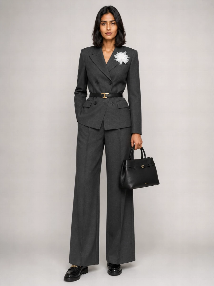 Self-Portrait Twill Suit Trousers