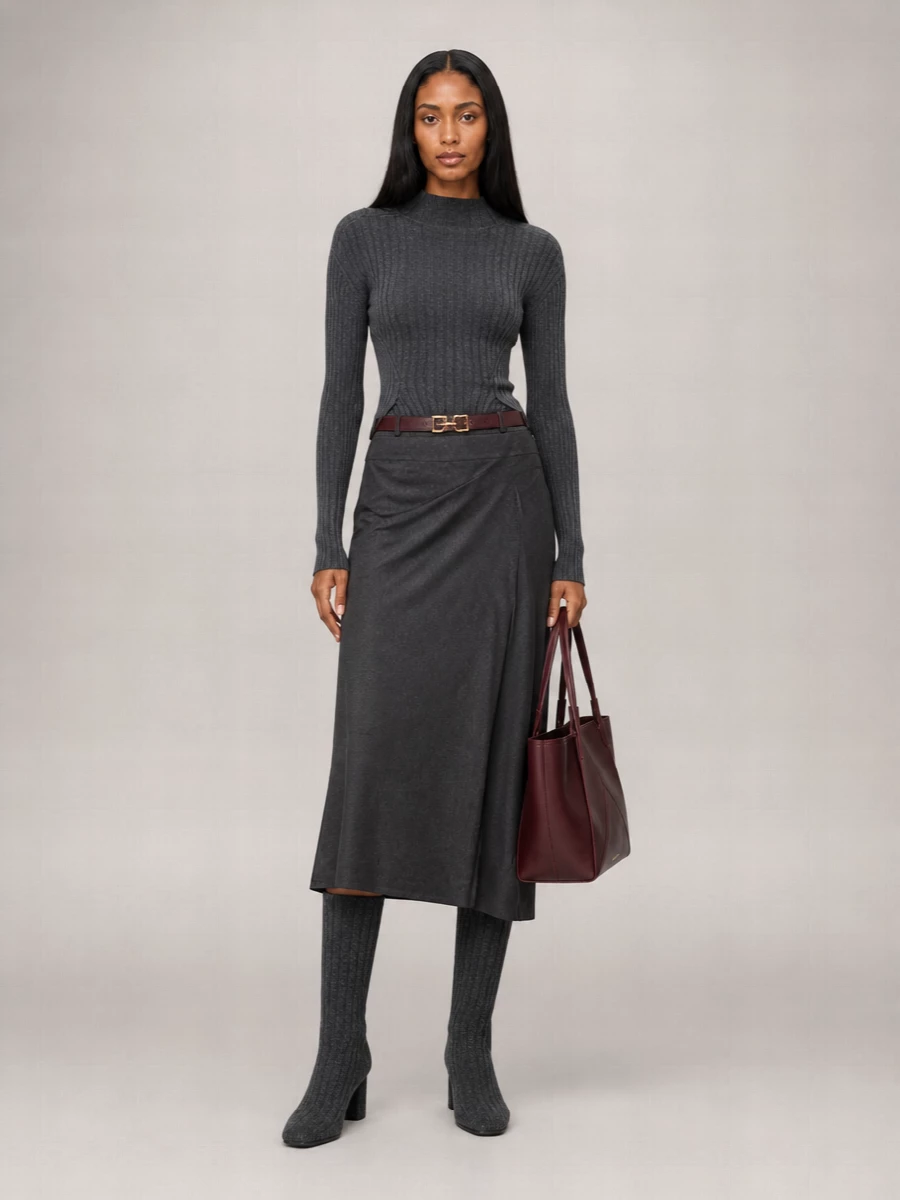 Victoria Beckham asymmetric tailored skirt