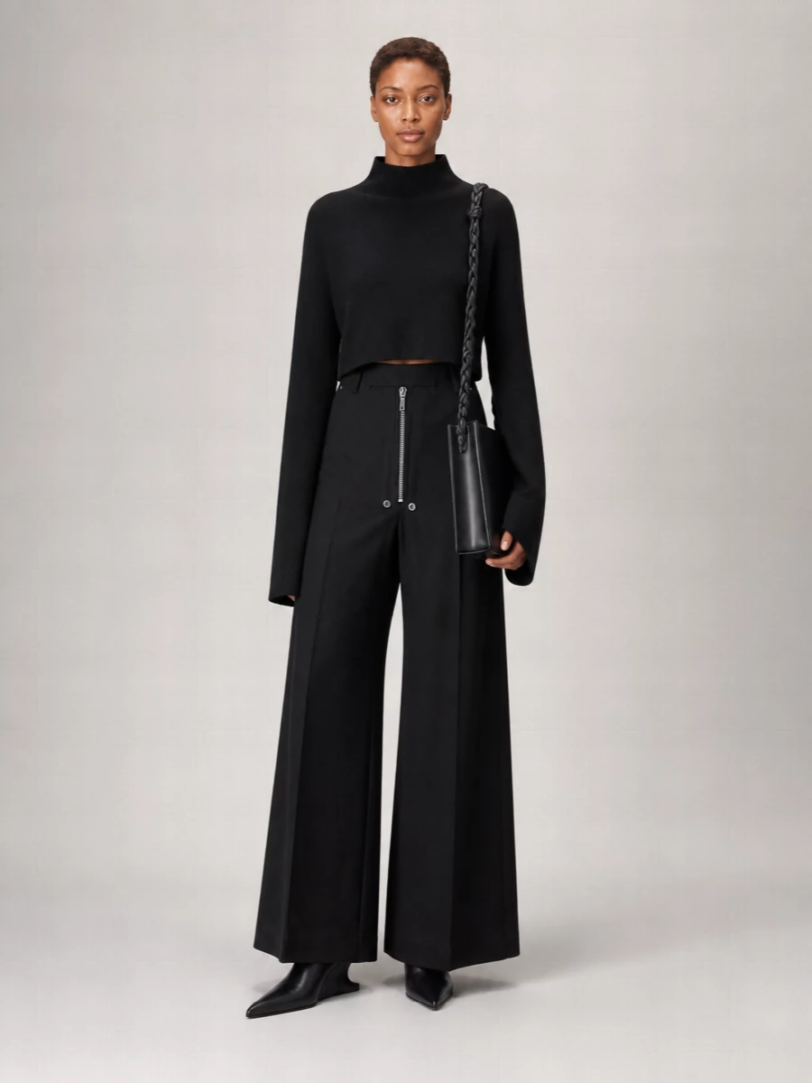 Rick Owens Cashmere Crater High Neck Sweater
