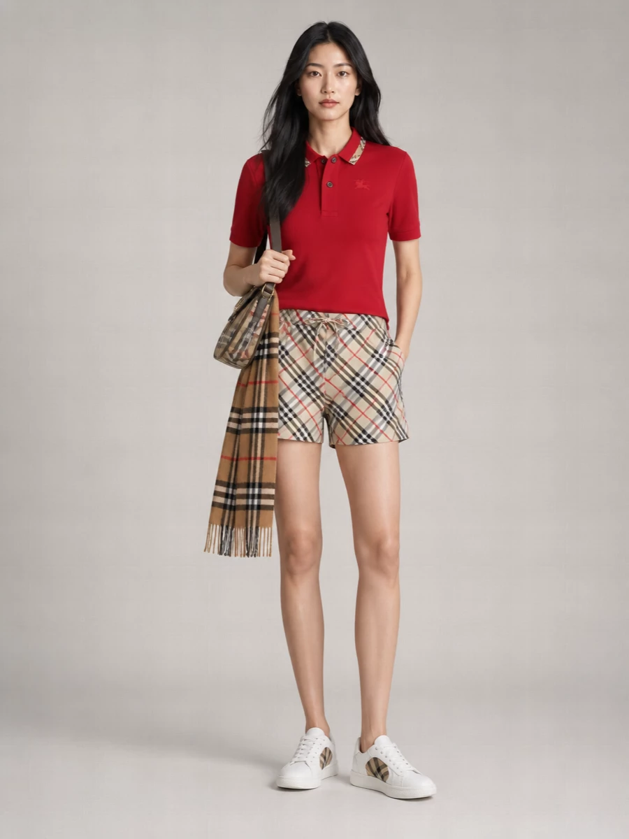 Burberry cotton piqué short-sleeve polo shirt