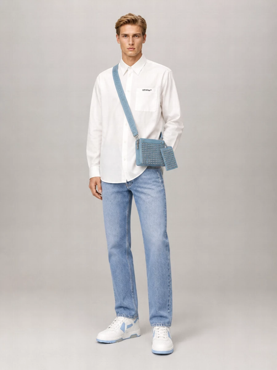 Off-White Leather Low-Top Sneakers