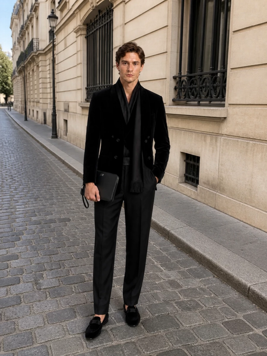 Giorgio armani velvet dinner jacket tuxedo trousers