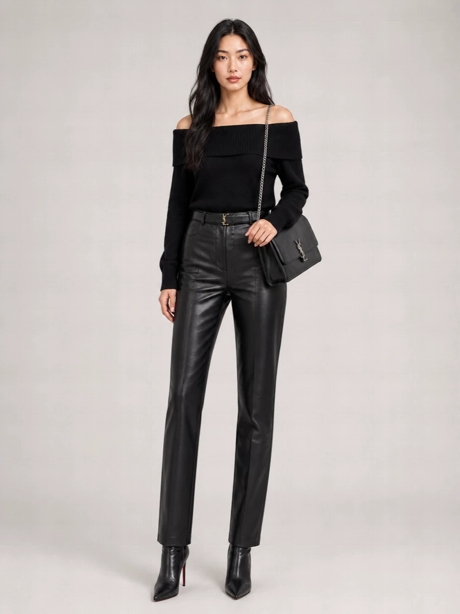 Saint Laurent Large Niki Bag With Chain Strap And Textured Finish