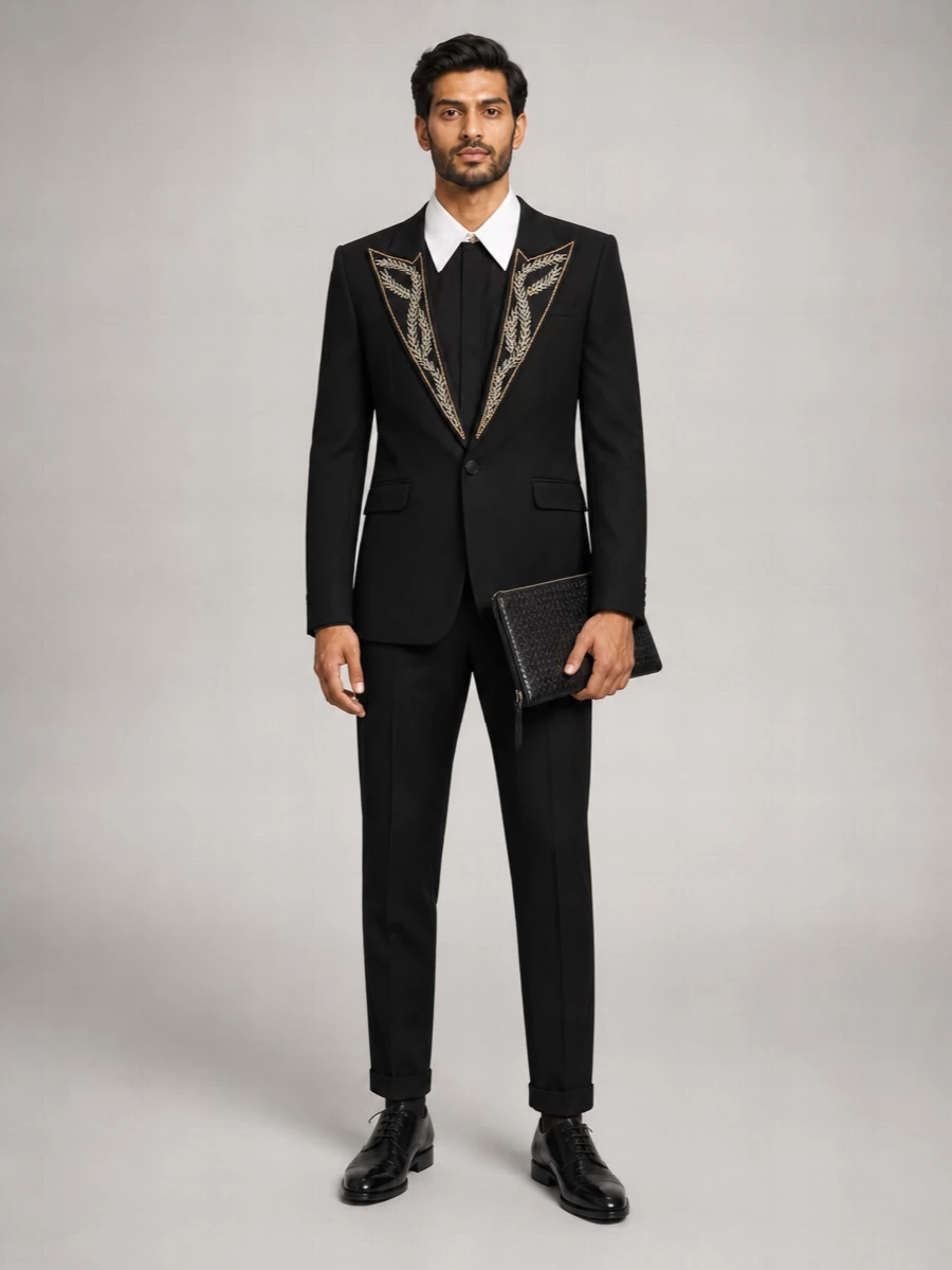 Balmain Leaf Embroidered Blazer