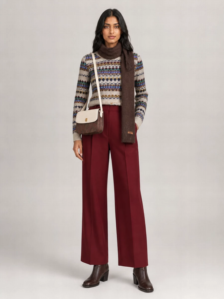 Dries Van Noten ribbed jacquard wool crew-neck jumper
