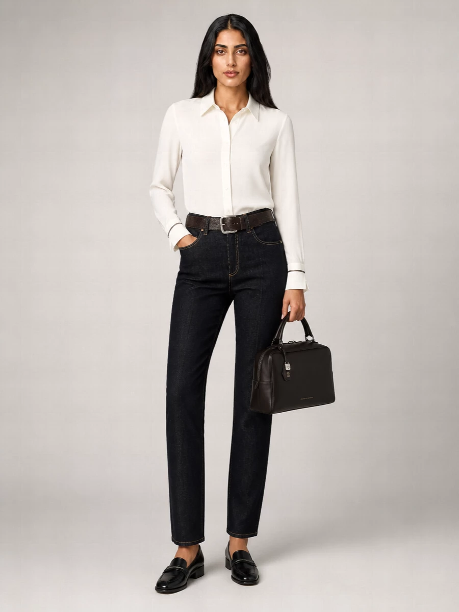 Brunello Cucinelli Denim High-Rise Wide-Leg Jeans