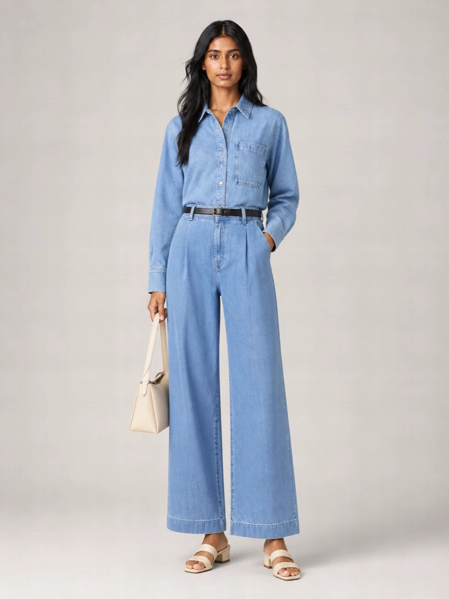 7 For All Mankind High-Rise Wide-Leg Jeans