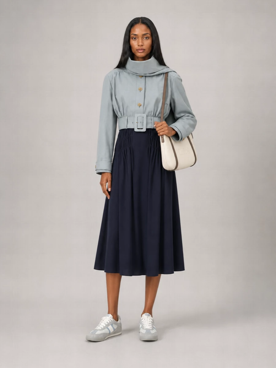 Chloé Cropped Belted Single-Breasted Jacket