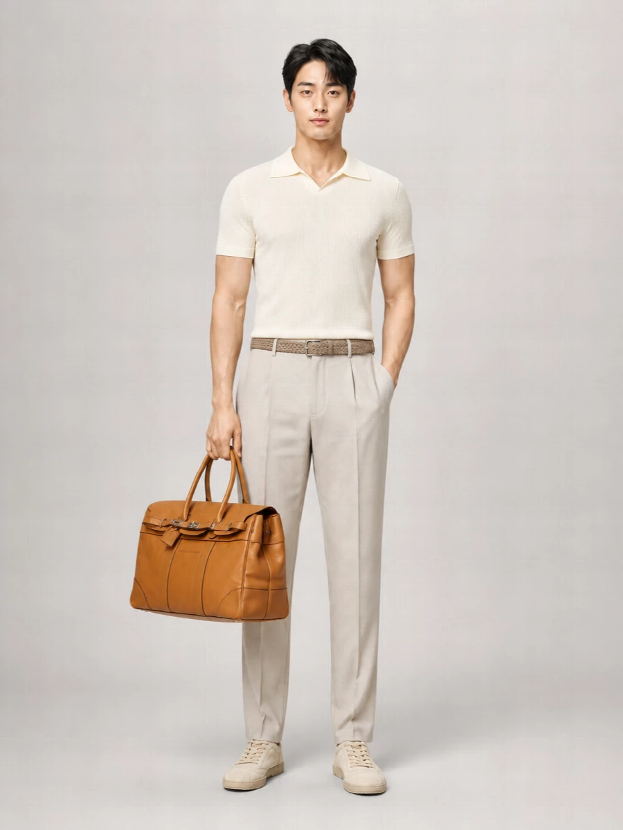 Brunello Cucinelli Ribbed Cotton Polo Shirt