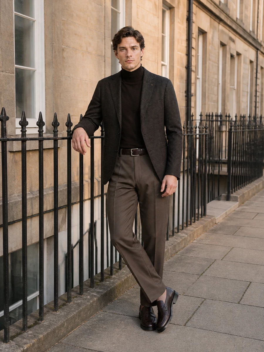 Tagliatore blazer pt torino taupe trousers