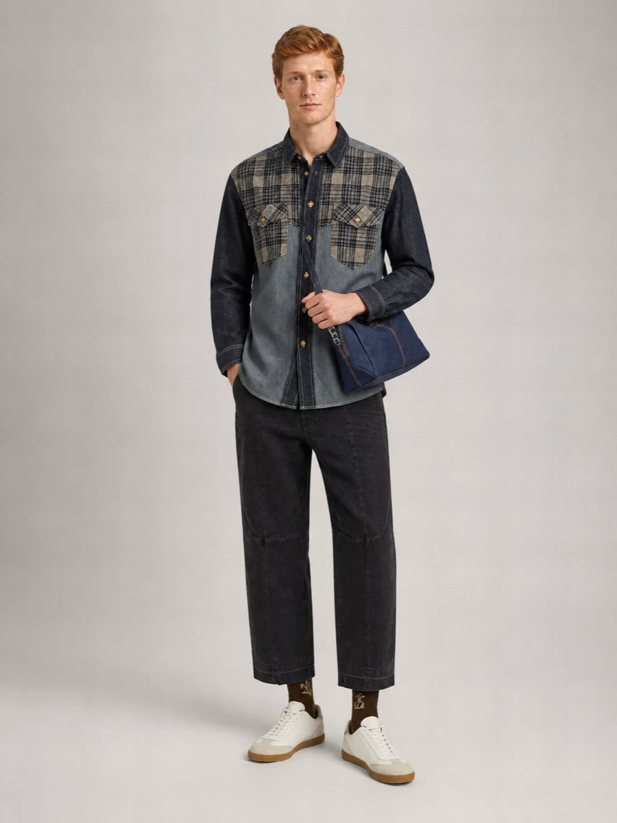 Isabel Marant color block checked shirt