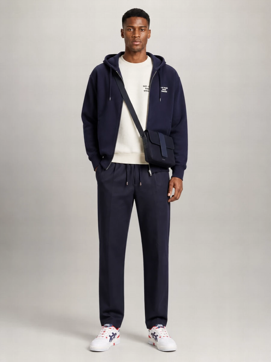 Drôle De Monsieur Cotton Hooded Zip Jacket