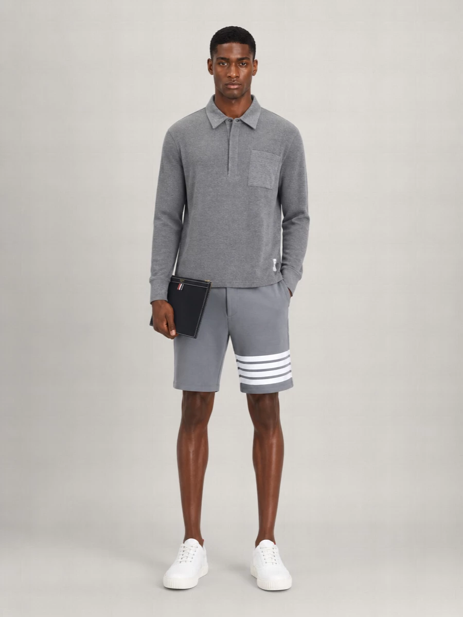 Thom Browne Calfskin Leather Low-Top Sneakers