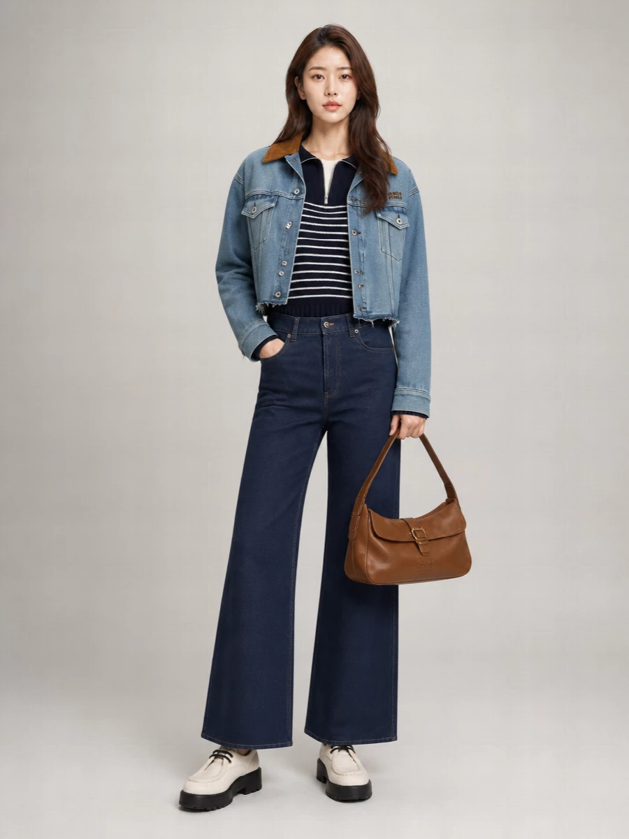 Miu Miu Denim Oversized Cropped Jacket
