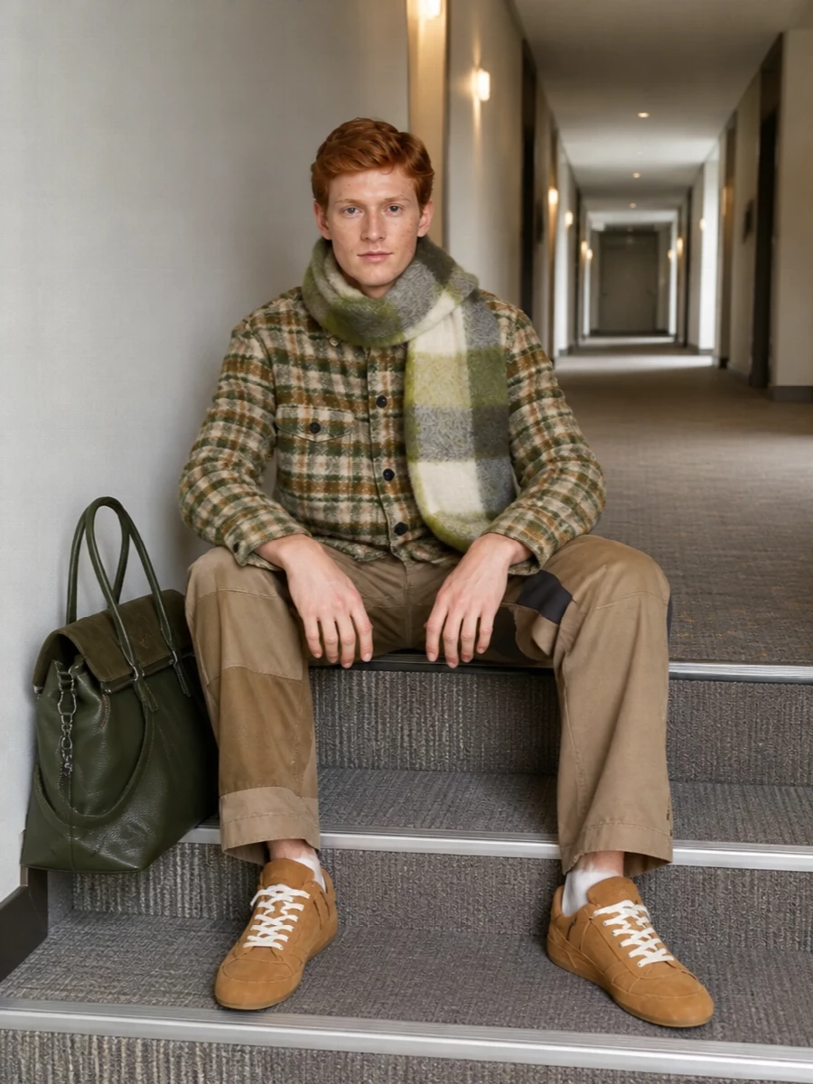 Isabel marant overshirt patchwork trousers outfit