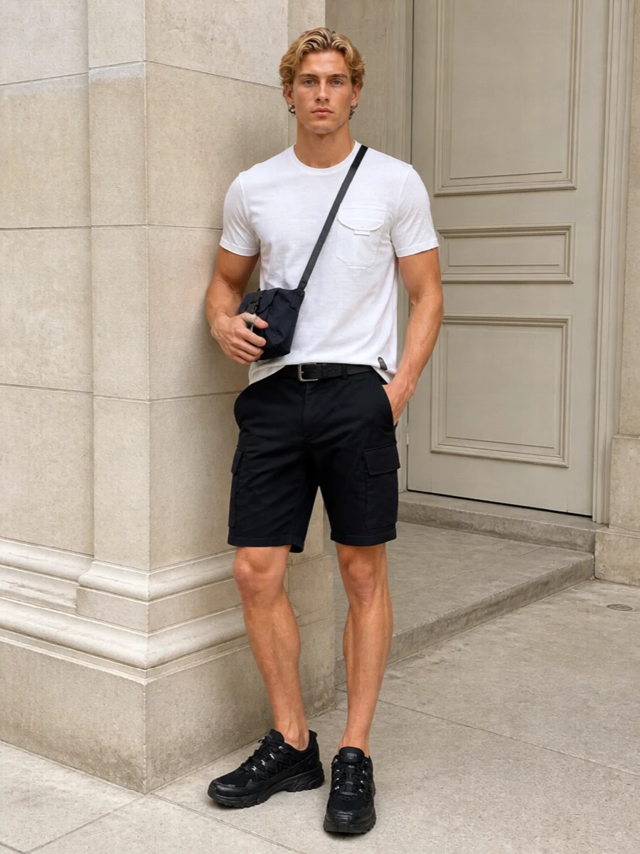 Parajumpers shorts salomon sneakers apc bag
