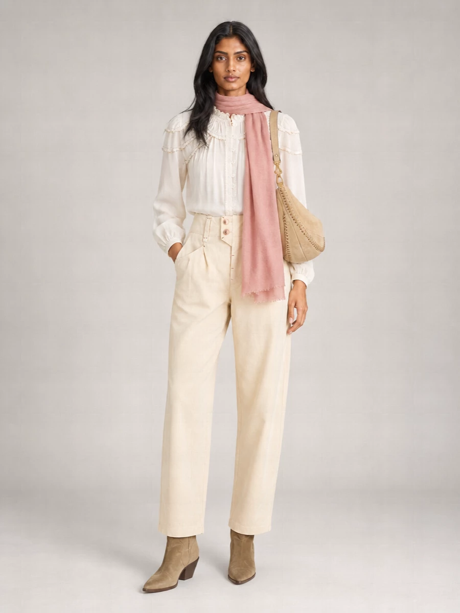 Isabel Marant Etoile Christa Gathered Long-Sleeve Blouse