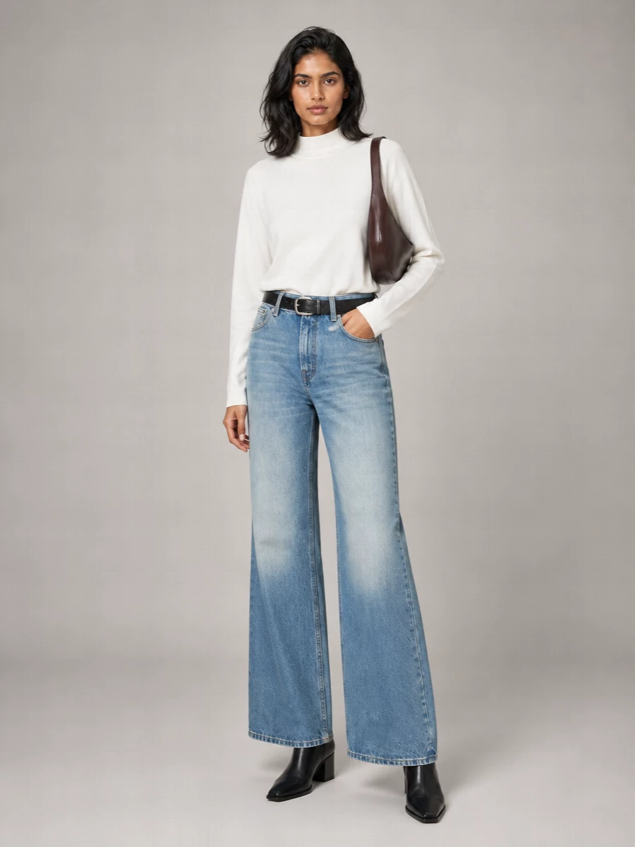 Haikure Denim Wide-Leg Jeans