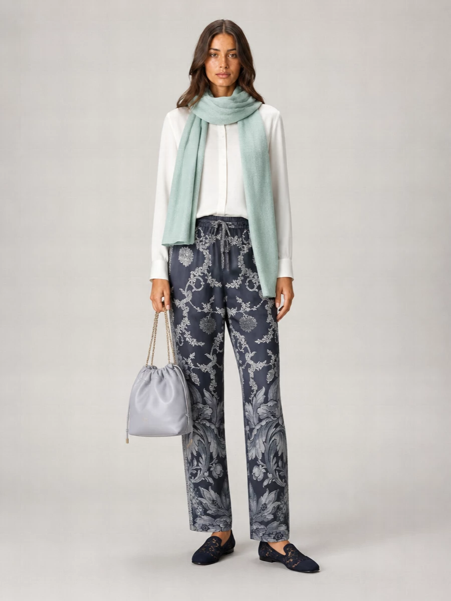 Pierre Louise Mascia Silk Wide-Leg Pyjama Trousers
