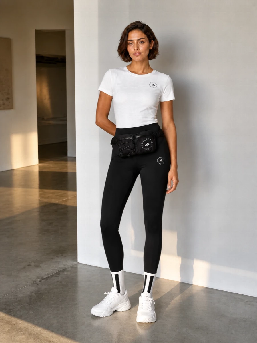 Adidas stella mccartney tee black leggings sneakers