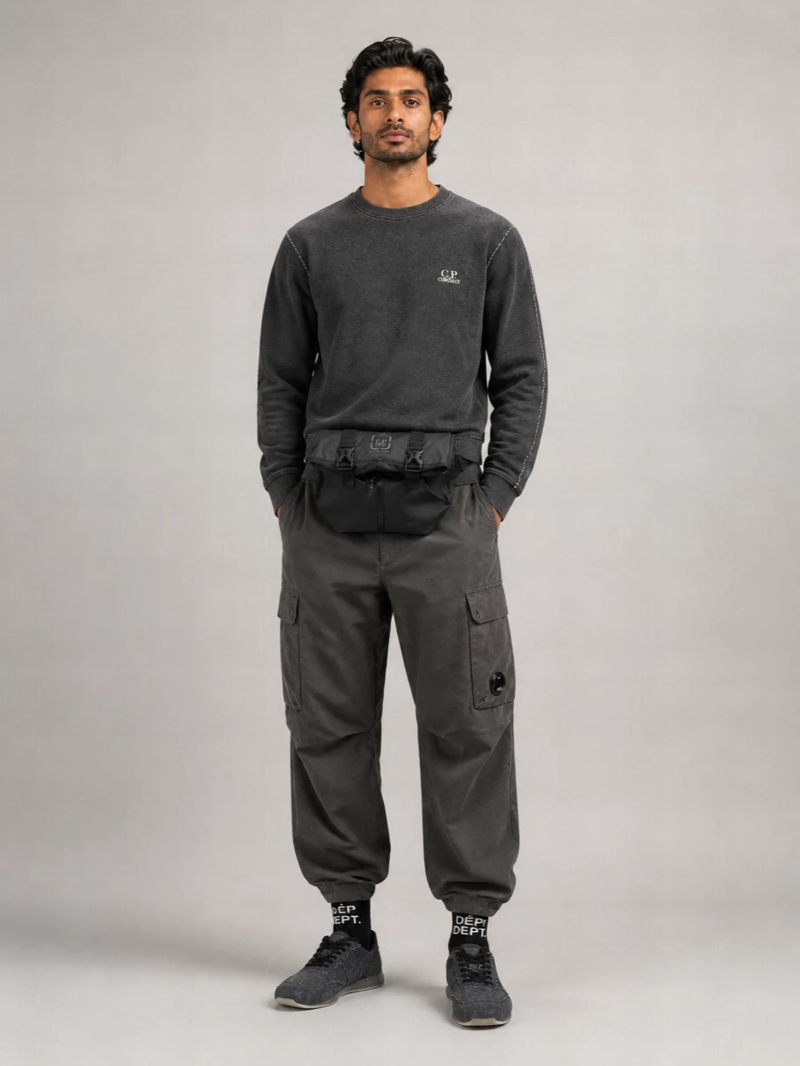 C.p. Company Cotton Crew-Neck Long-Sleeve Sweatshirt