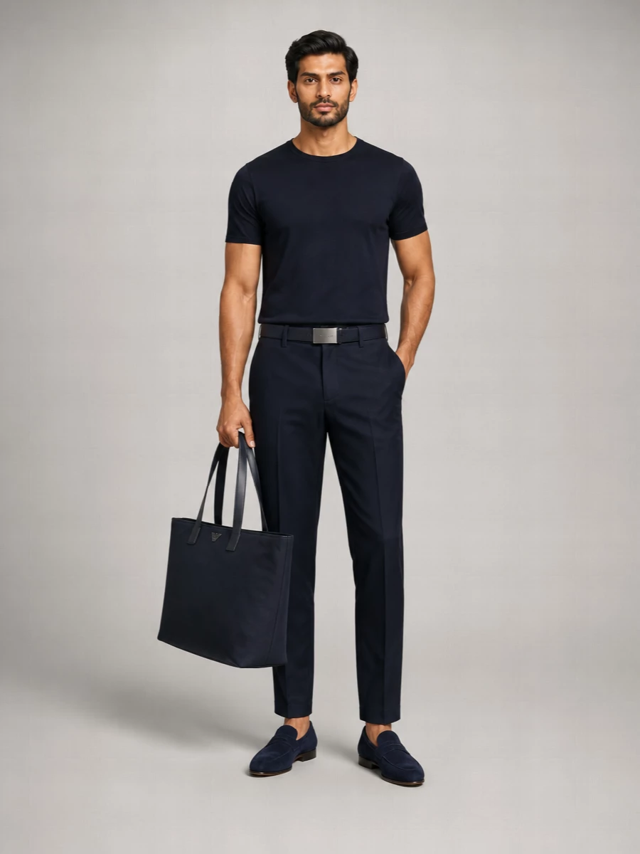 Pt Torino Linen Blend Low-Rise Tapered Cropped Trousers