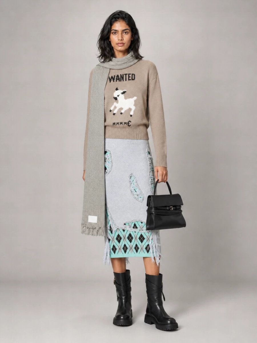 Moschino Leather Knee-High Boots