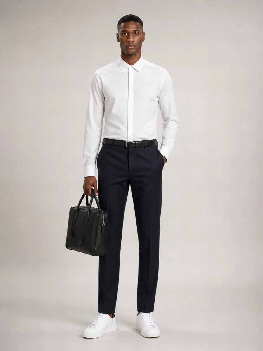 Saint Laurent Calfskin Leather Belt