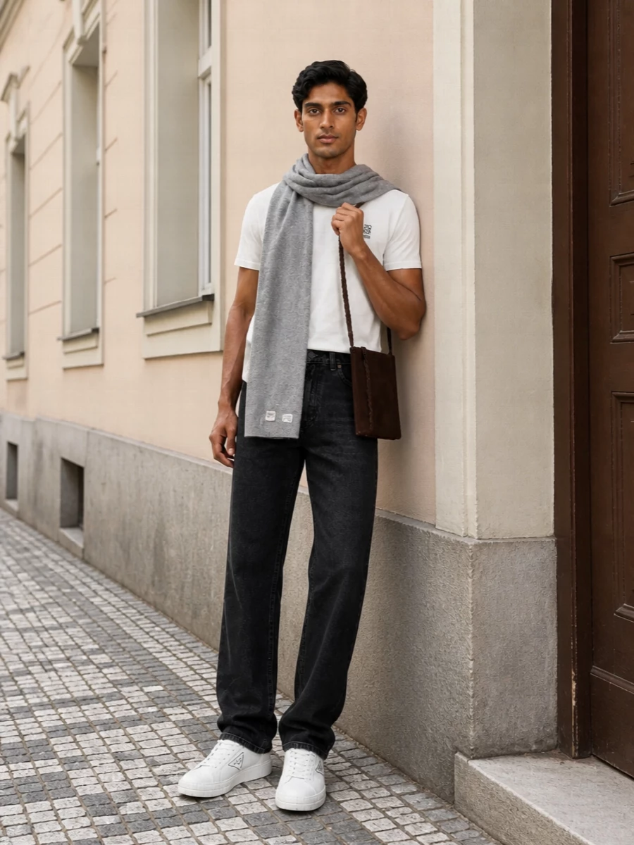 Loewe tee our legacy jeans prada sneakers