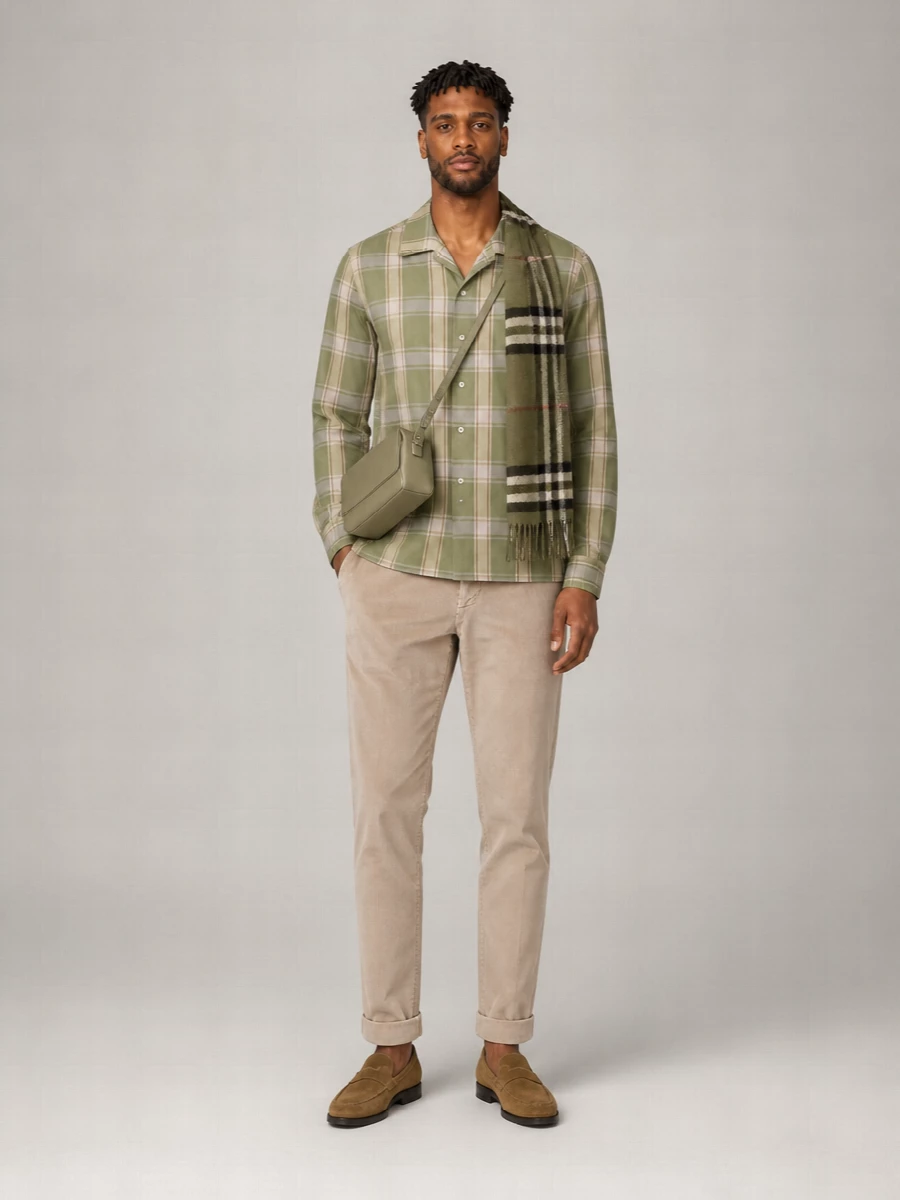 Jw Anderson Checked Camp Collar Cotton Shirt