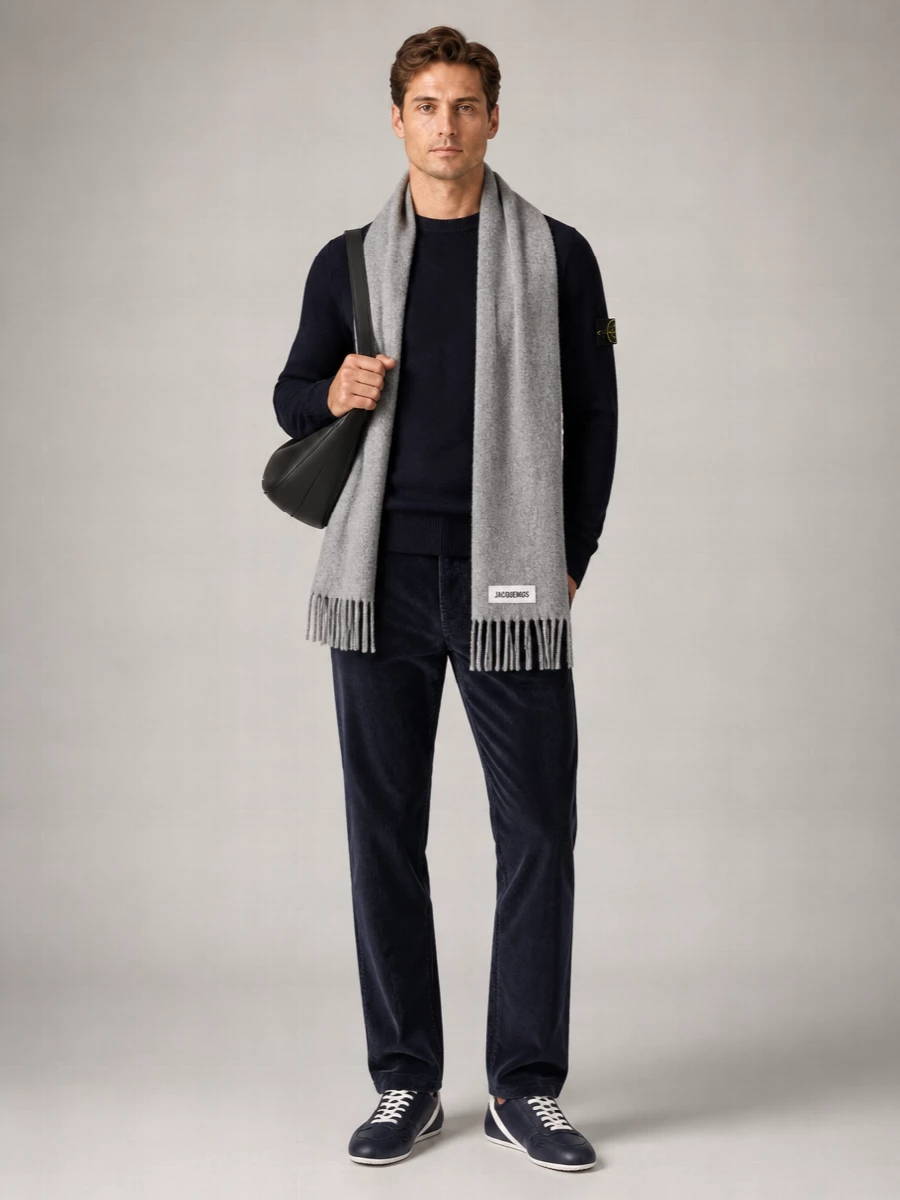 Stone Island Ribbed Wool-Blend Crew-Neck Jumper