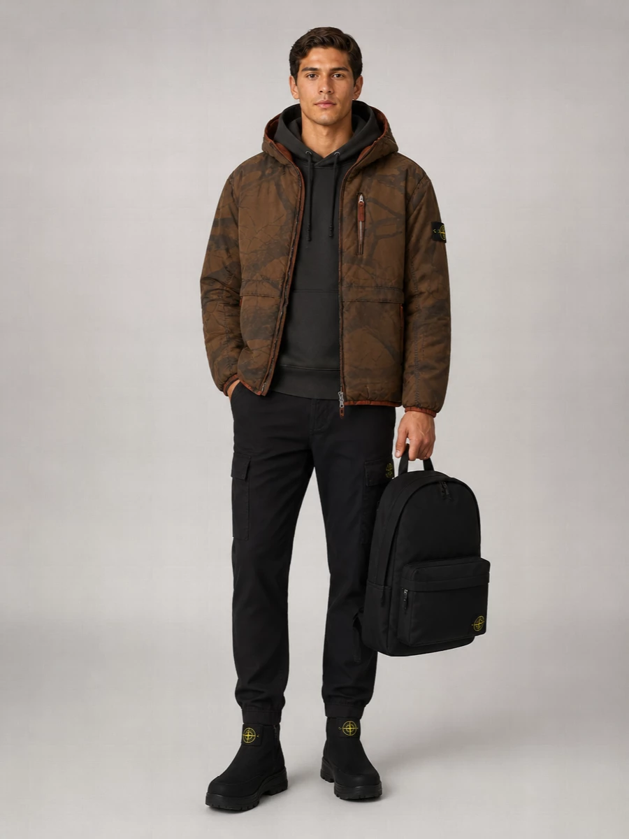 Stone Island Printed Nylon Padded Jacket
