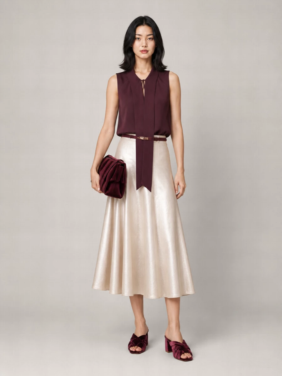 Forte Forte silk sleeveless pussy bow blouse