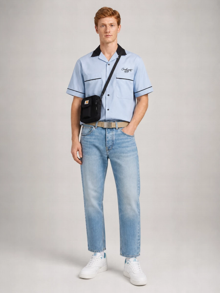 Carhartt Wip Casual Shirt With Contrast Collar And Pockets