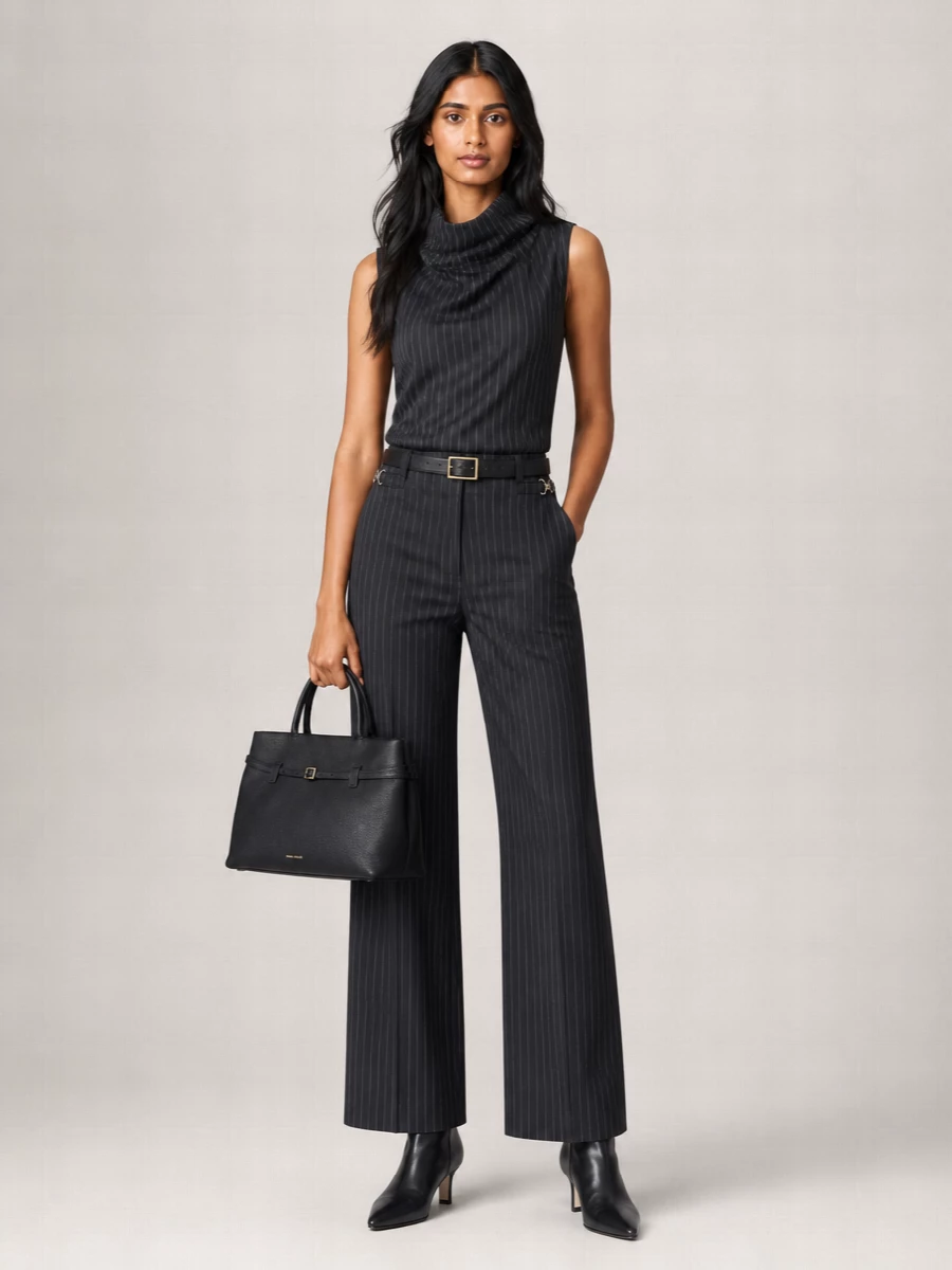 Sportmax Chevron Flared Suit Trousers
