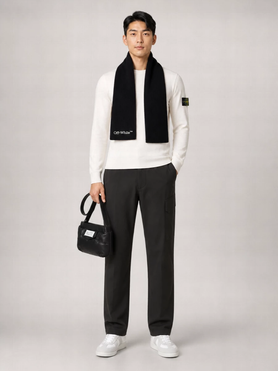 Stone Island Virgin Wool Crew-Neck Sweater
