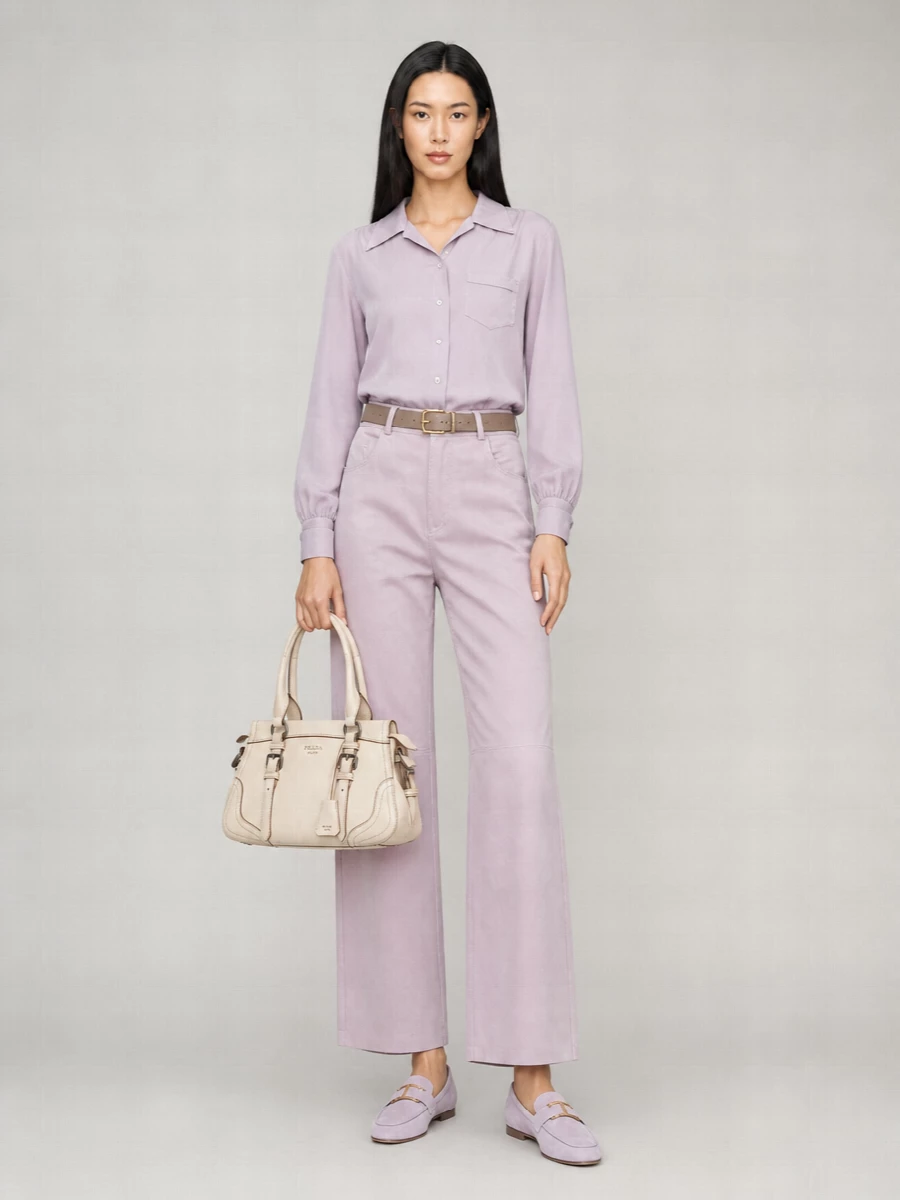 Haikure Suede Bootcut Trousers