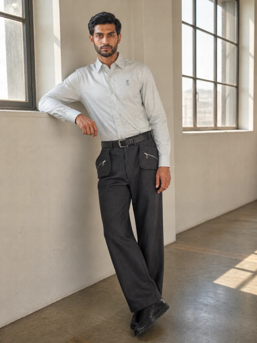 Kiko kostadinov shirt wide leg trousers outfit