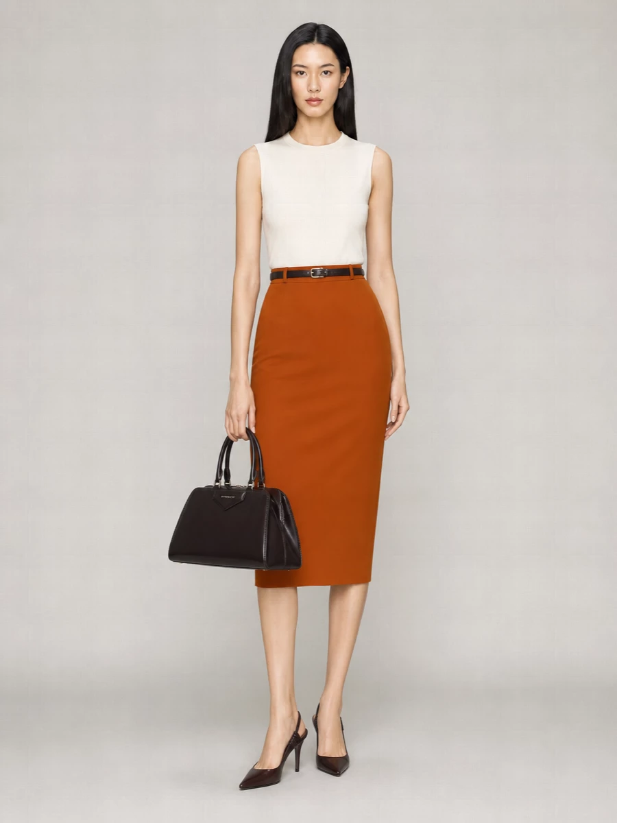 Saint Laurent Knee-Length Pencil Skirt
