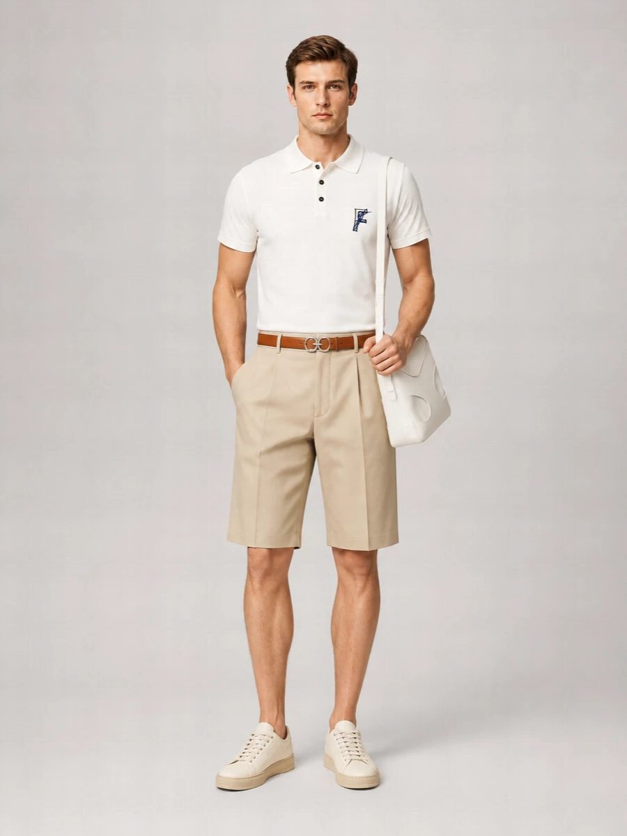 Ferragamo Cotton Chino Shorts