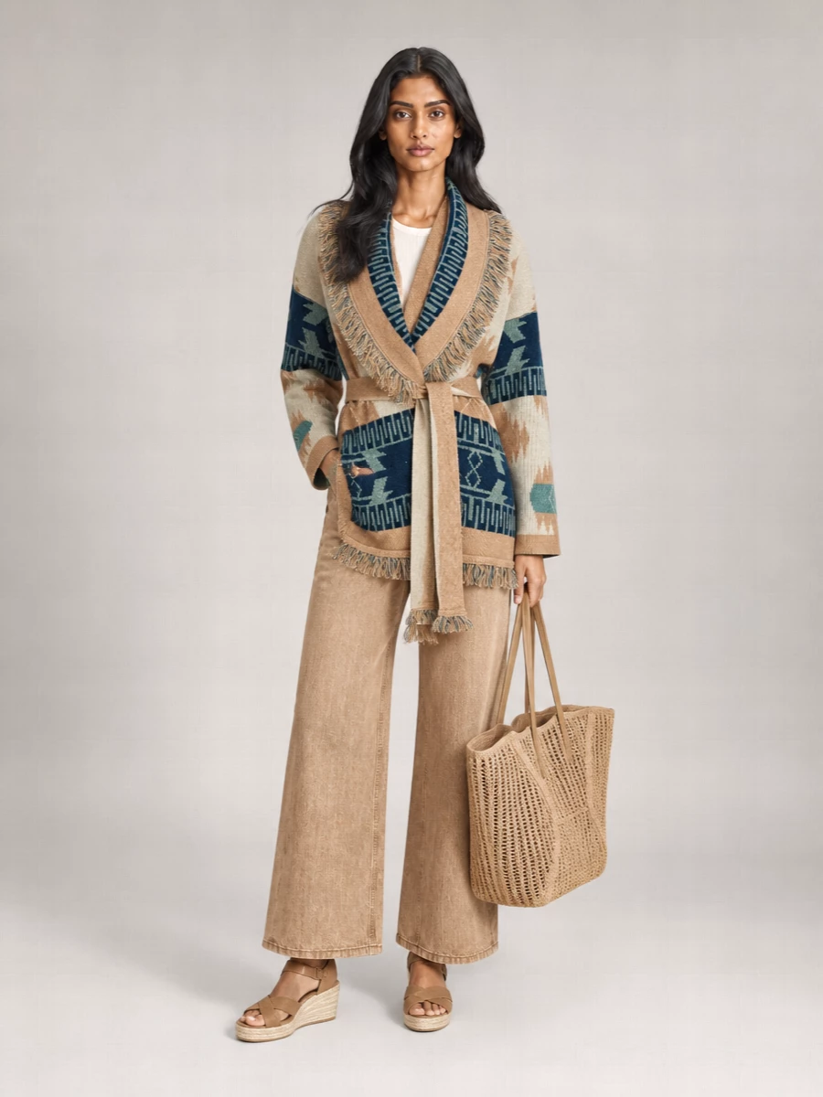 Alanui Cashmere Linen Icon Cardigan
