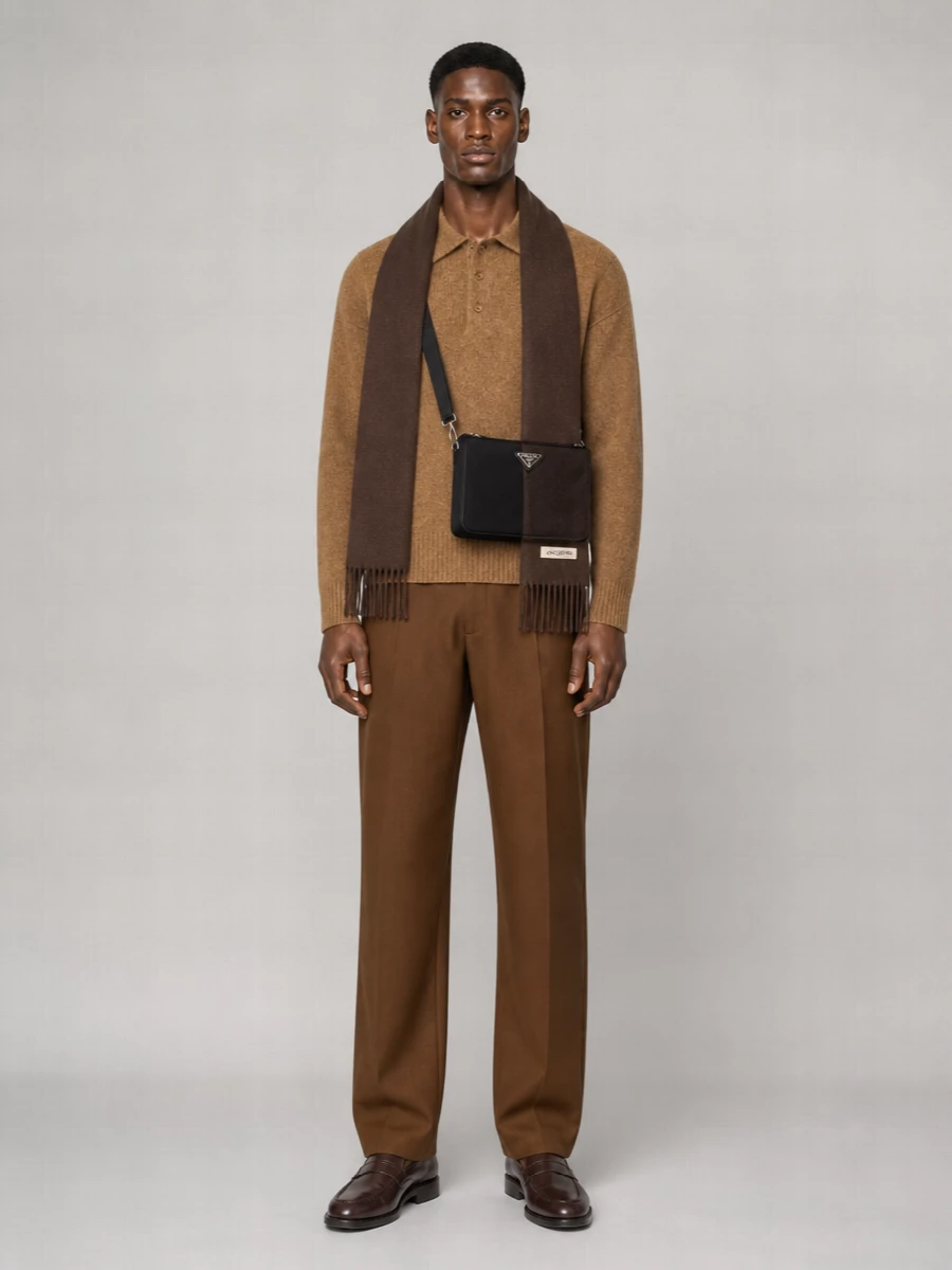 Ami Paris Virgin Wool Elasticated Straight-Leg Trousers