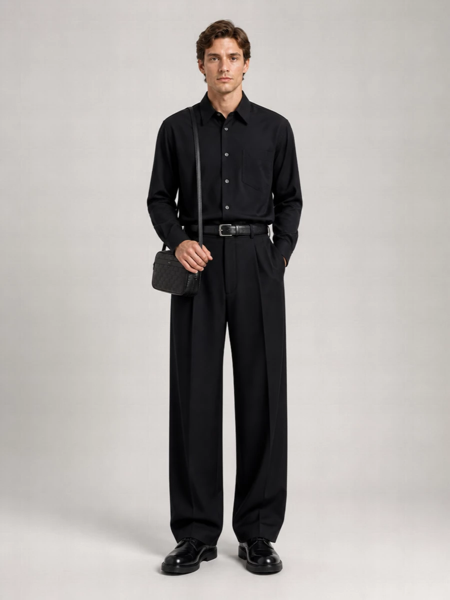 Ami Paris Virgin Wool Oversized Shirt