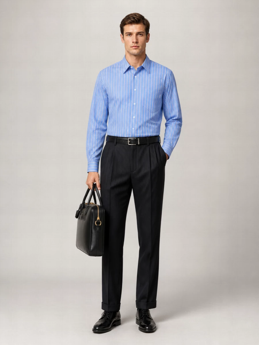 Saint Laurent Striped Cotton Shirt